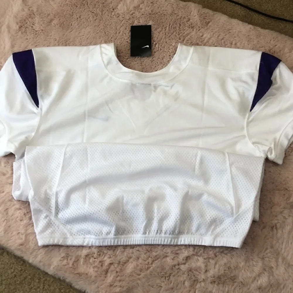 Nike Vapor Pro Football white purple jersey